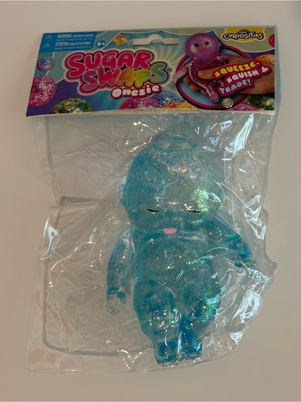 Sugar swap onesie Glitter Squishy Toy - Blue
